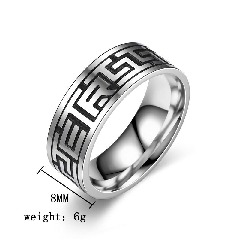 Eternal Engrave Titanium Steel Rings
