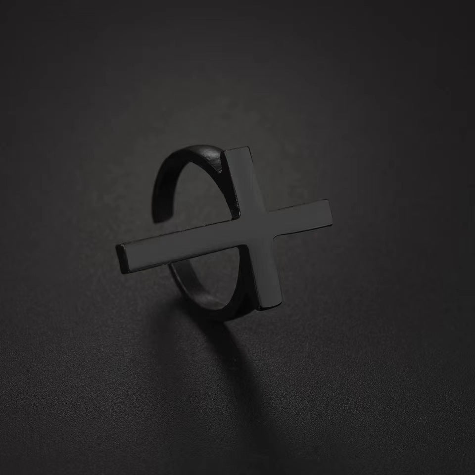 Midnight Cross Statement Ring