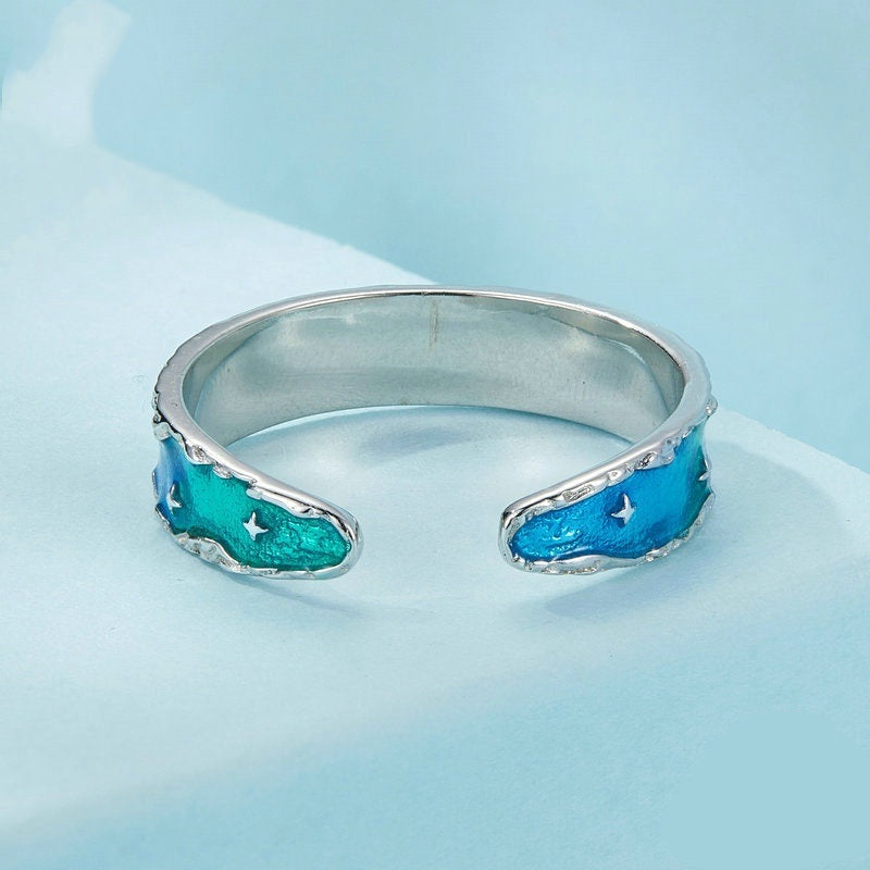 Ocean Dreams Adjustable Silver Ring