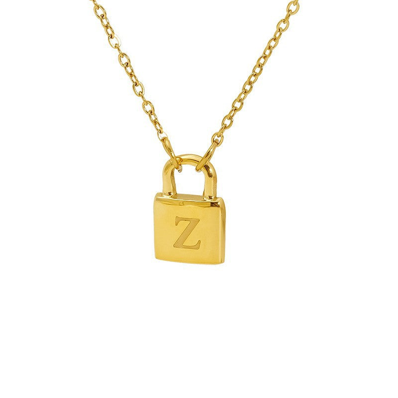 LetterPad A–Z Gold Padlock Necklace