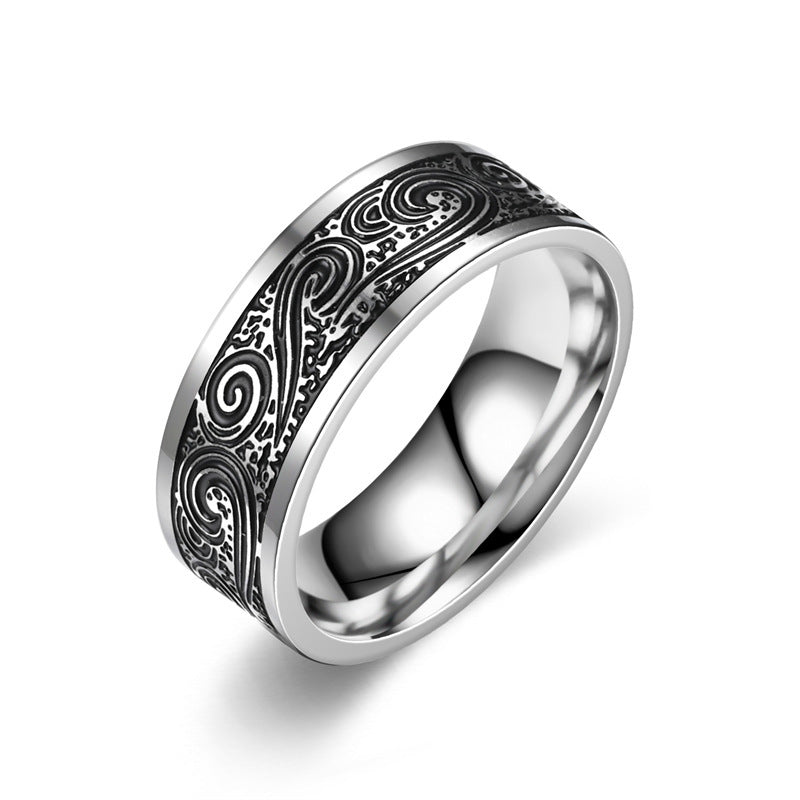 Eternal Engrave Titanium Steel Rings