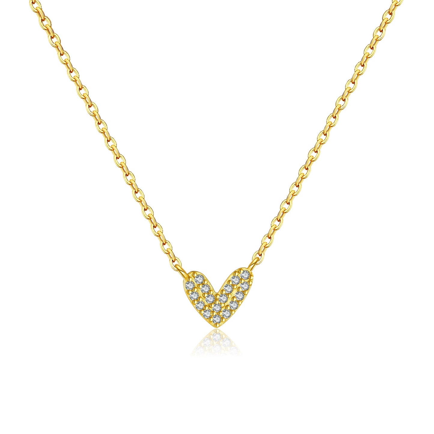 Golden Pulse Heart  Necklace & Earrings