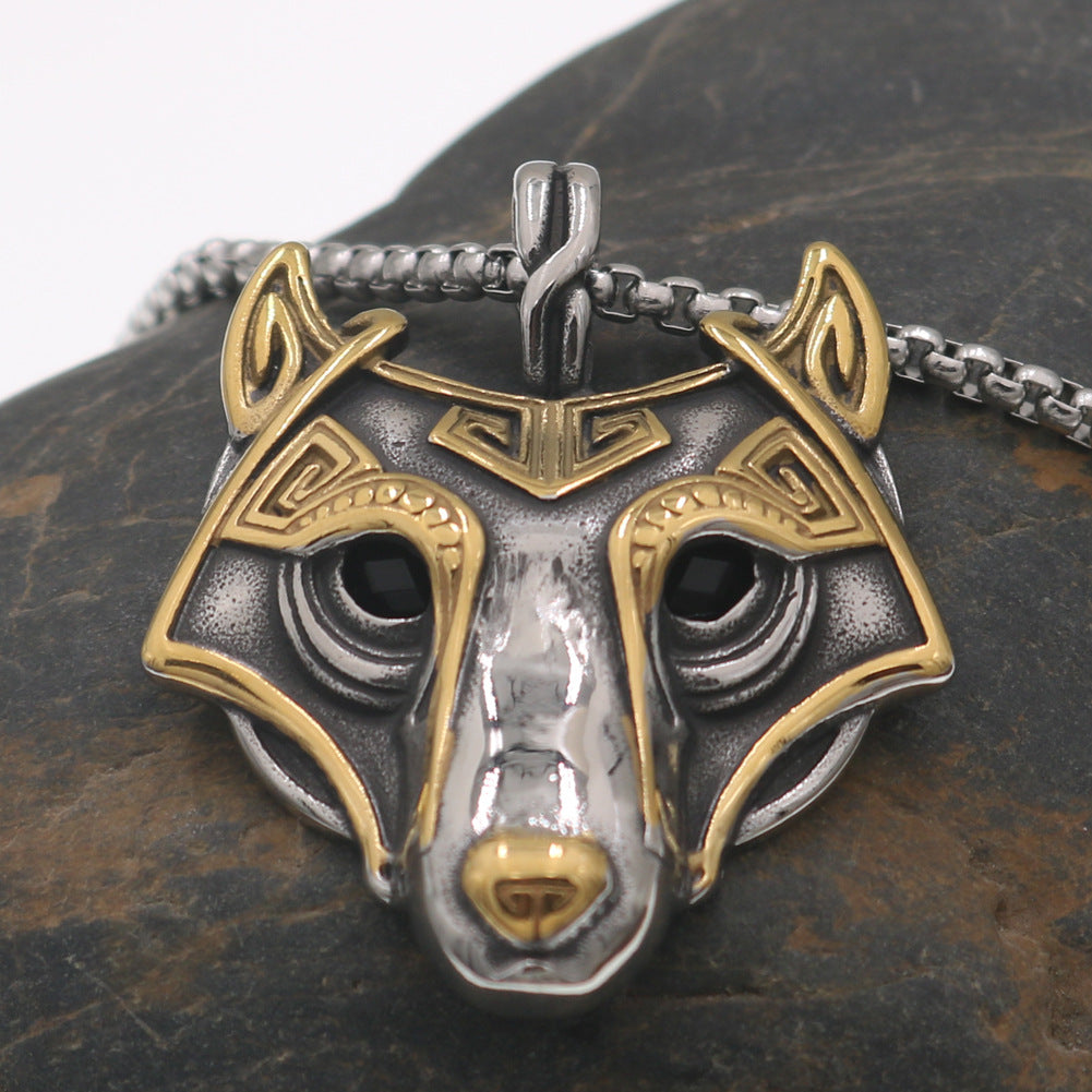 Nordic Wolf Guardian Necklace