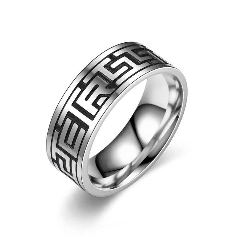 Eternal Engrave Titanium Steel Rings