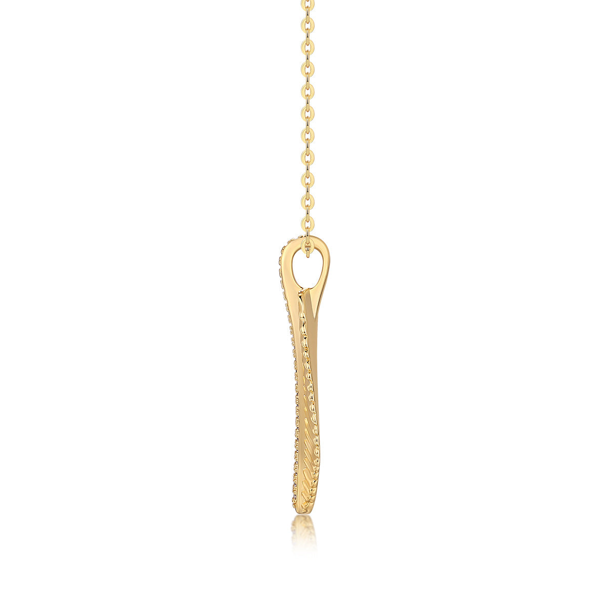 Moissanite 18K Gold-Plated Feather Necklace