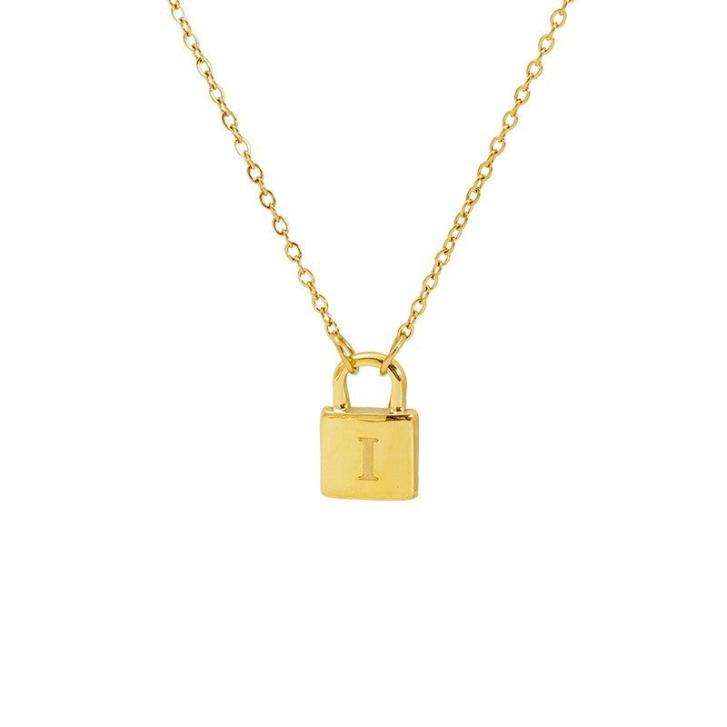 LetterPad A–Z Gold Padlock Necklace