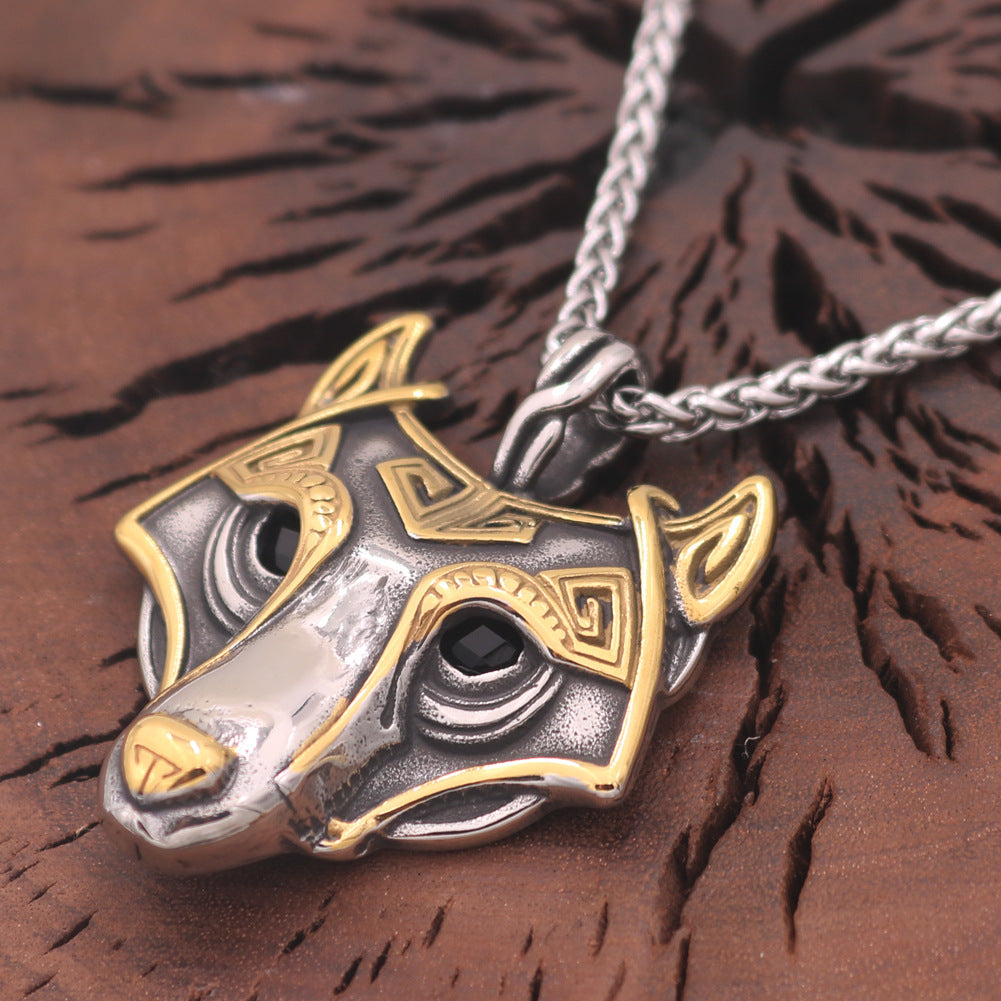 Nordic Wolf Guardian Necklace