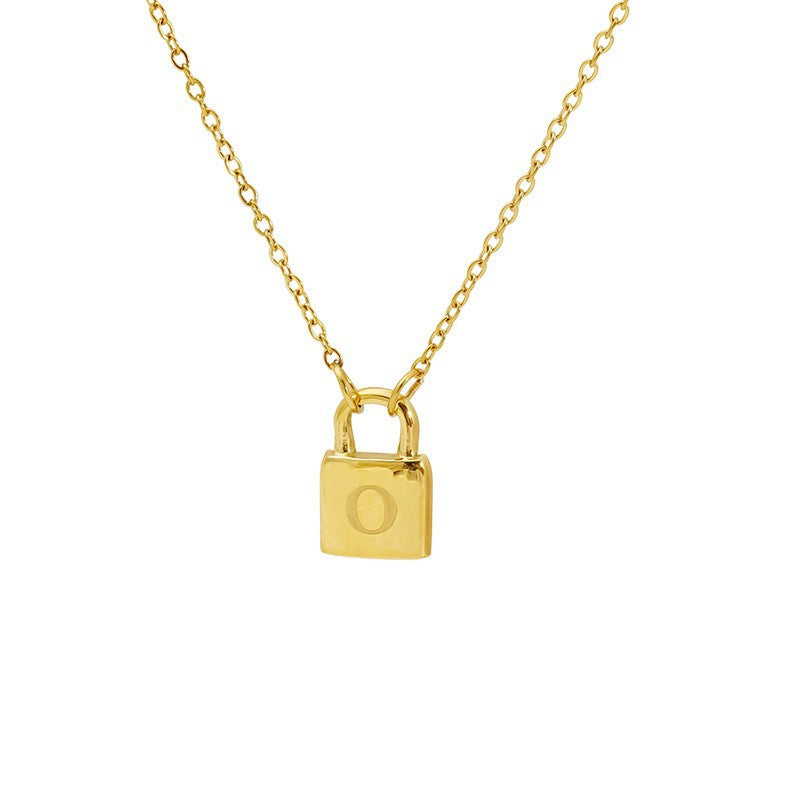 LetterPad A–Z Gold Padlock Necklace