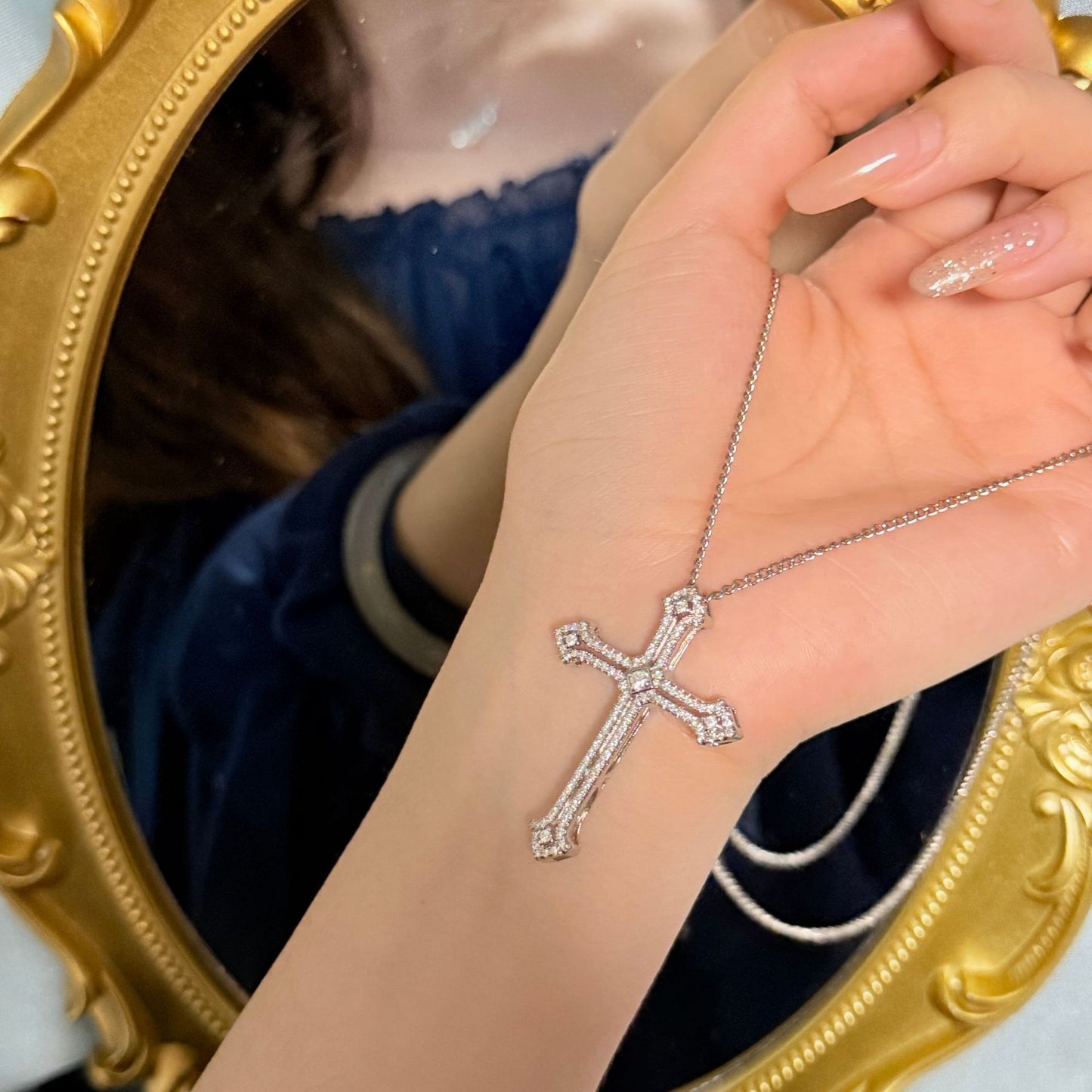 Luminous Faith Crystal Cross Necklace