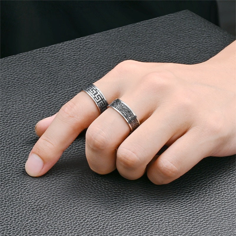 Eternal Engrave Titanium Steel Rings