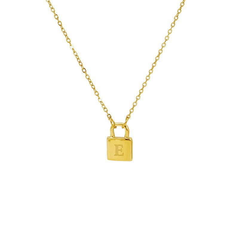 LetterPad A–Z Gold Padlock Necklace