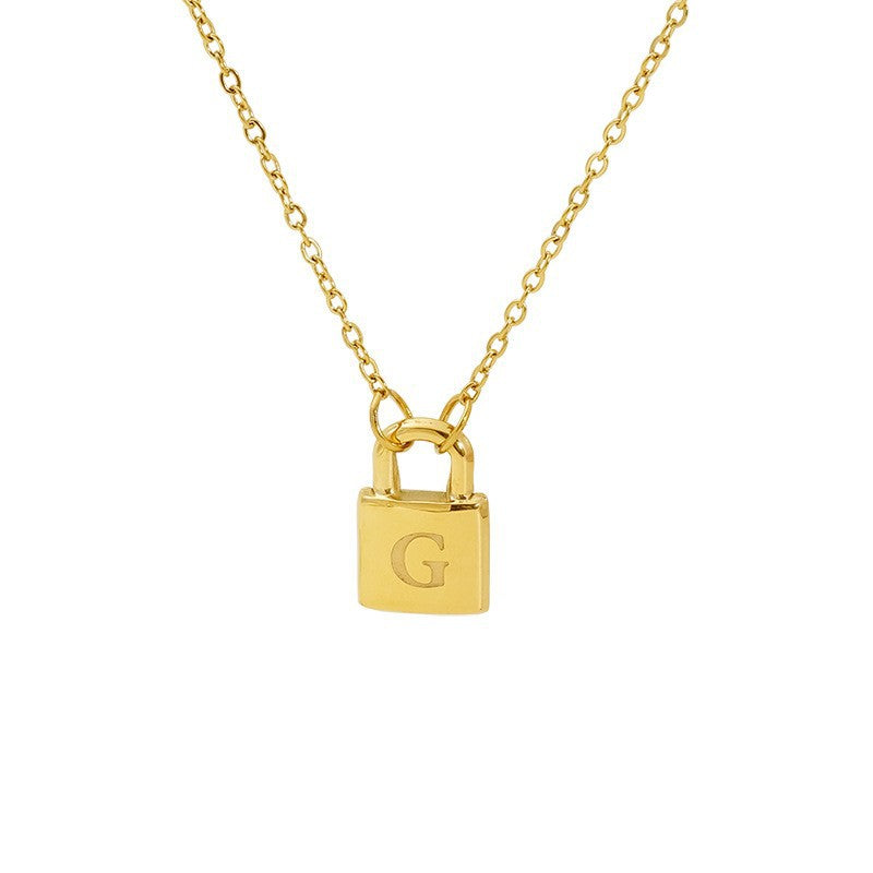 LetterPad A–Z Gold Padlock Necklace