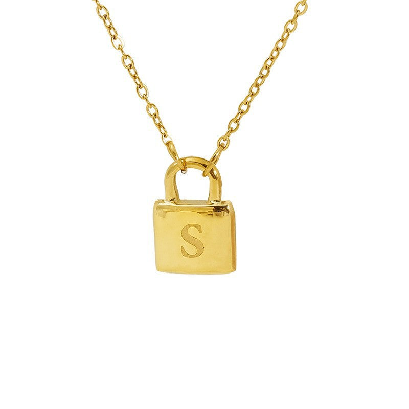 LetterPad A–Z Gold Padlock Necklace