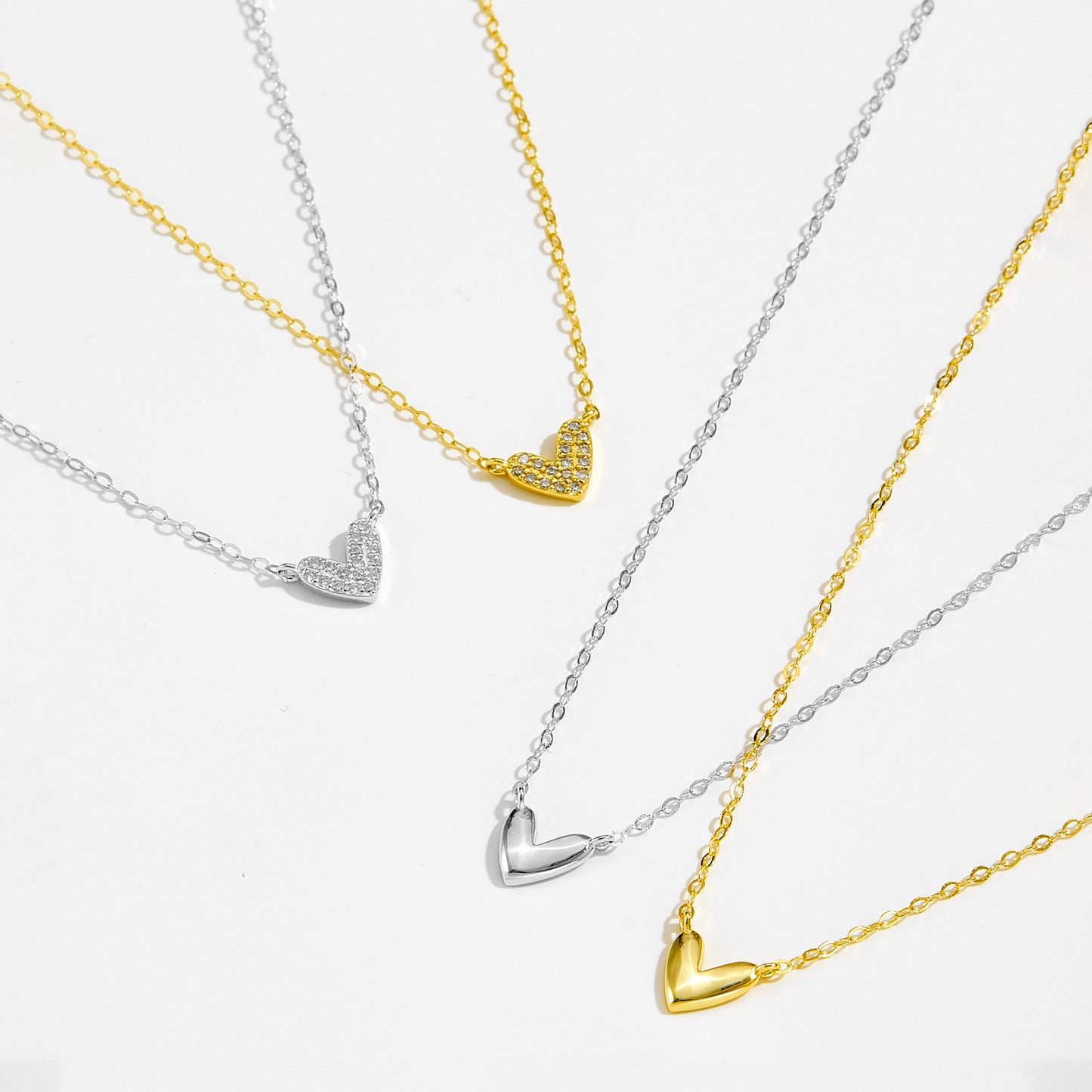 Golden Pulse Heart  Necklace & Earrings