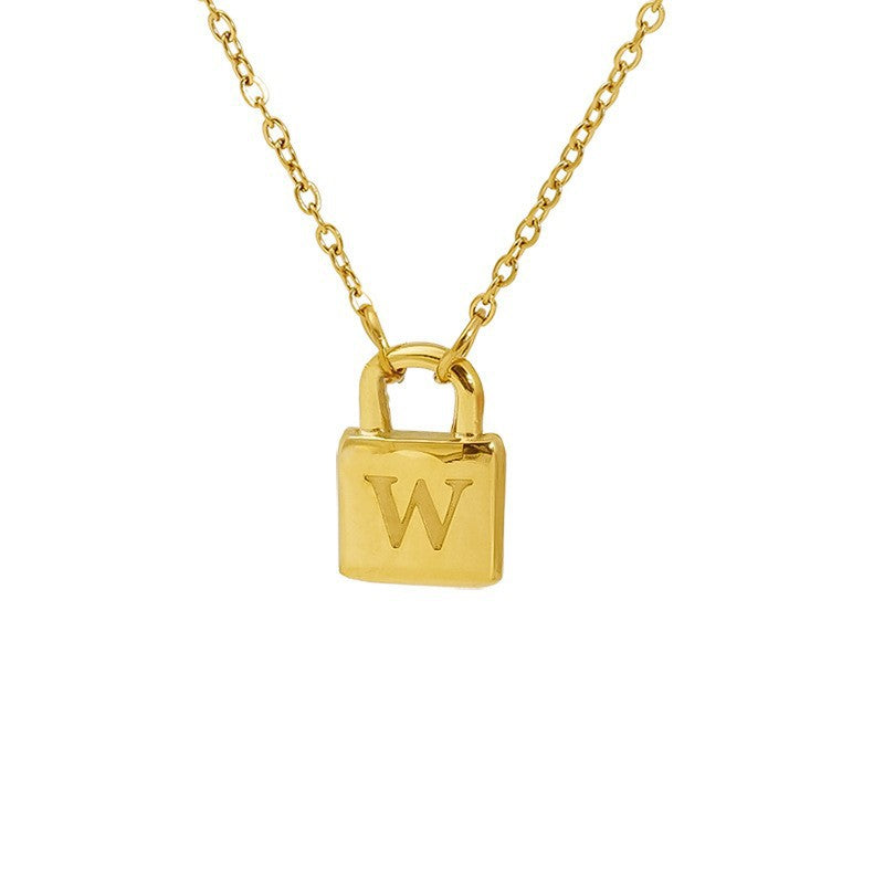LetterPad A–Z Gold Padlock Necklace