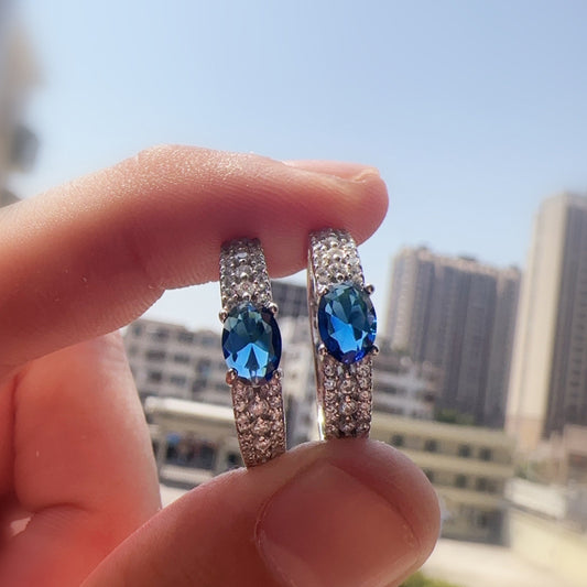 Azure Moissanite Elegance Ring