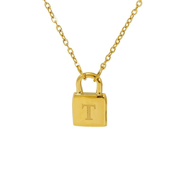 LetterPad A–Z Gold Padlock Necklace