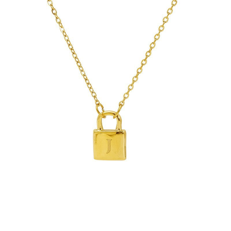 LetterPad A–Z Gold Padlock Necklace