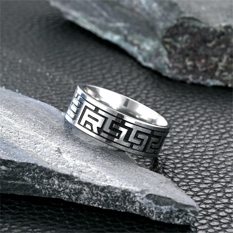Eternal Engrave Titanium Steel Rings