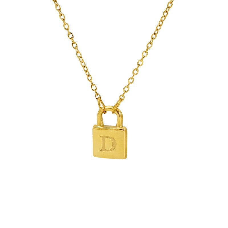 LetterPad A–Z Gold Padlock Necklace