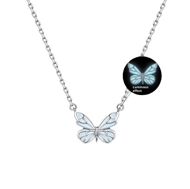 Luminous Butterfly Necklace & Bracelet Set
