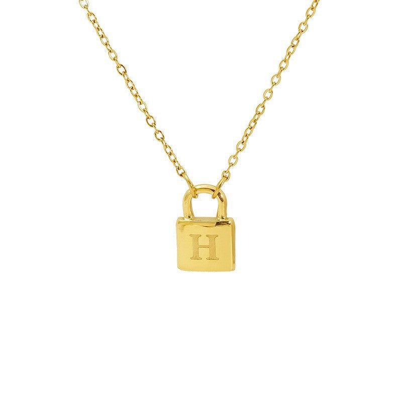 LetterPad A–Z Gold Padlock Necklace