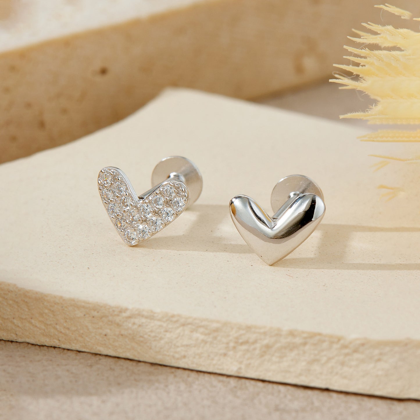 Golden Pulse Heart  Necklace & Earrings