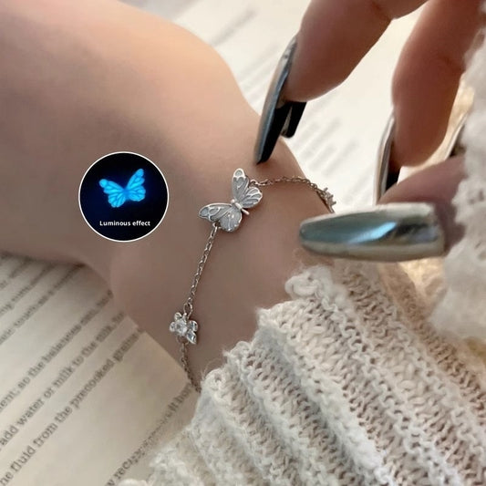 Luminous Butterfly Necklace & Bracelet Set