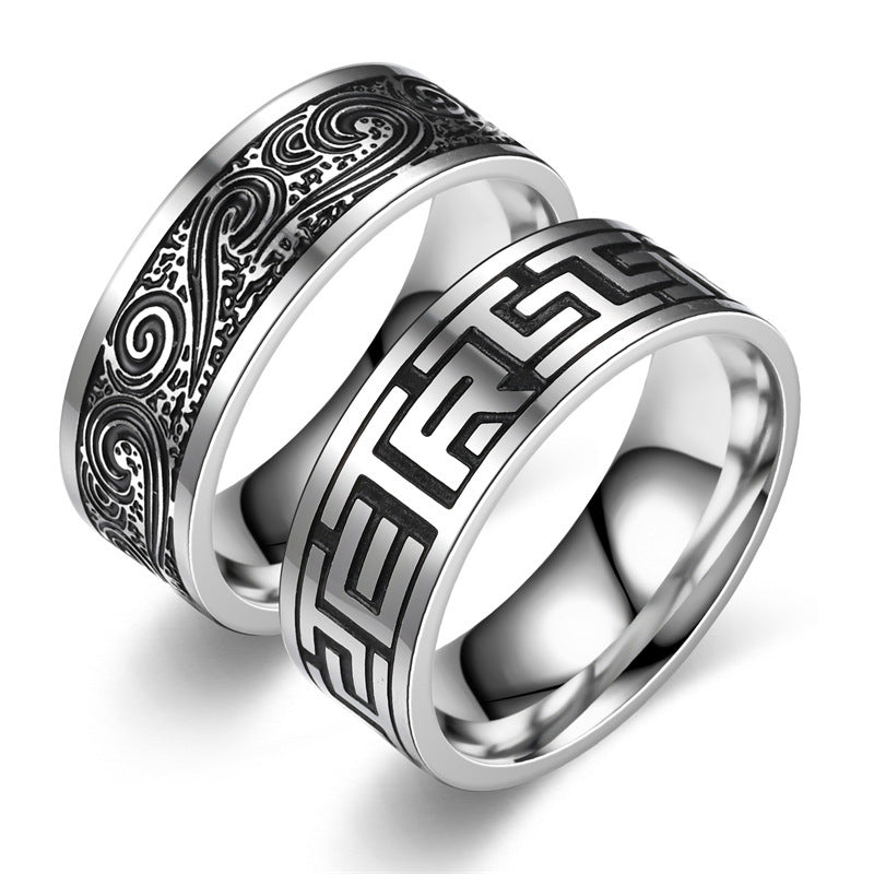 Eternal Engrave Titanium Steel Rings