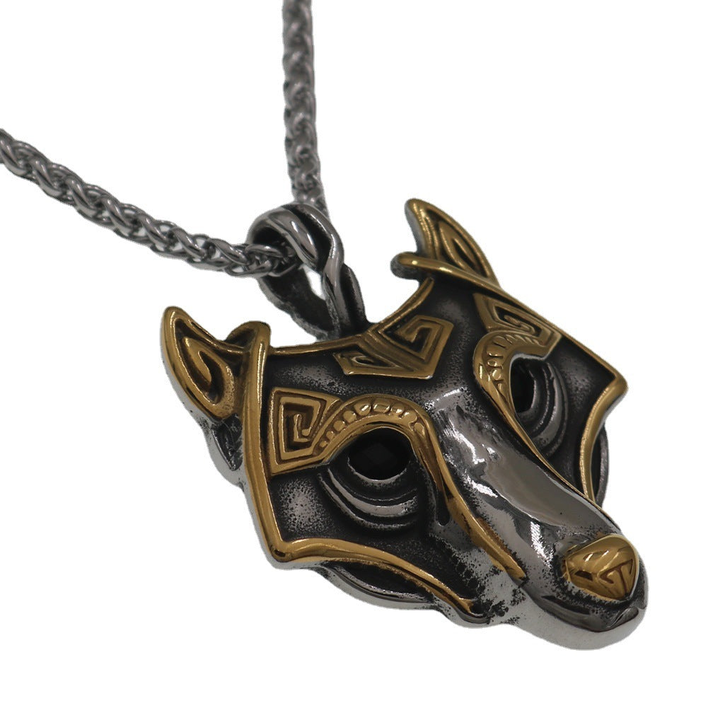 Nordic Wolf Guardian Necklace