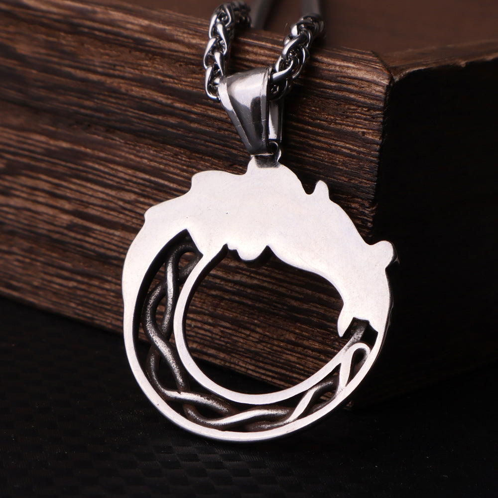 Nordic Dragon Ouroboros Necklace
