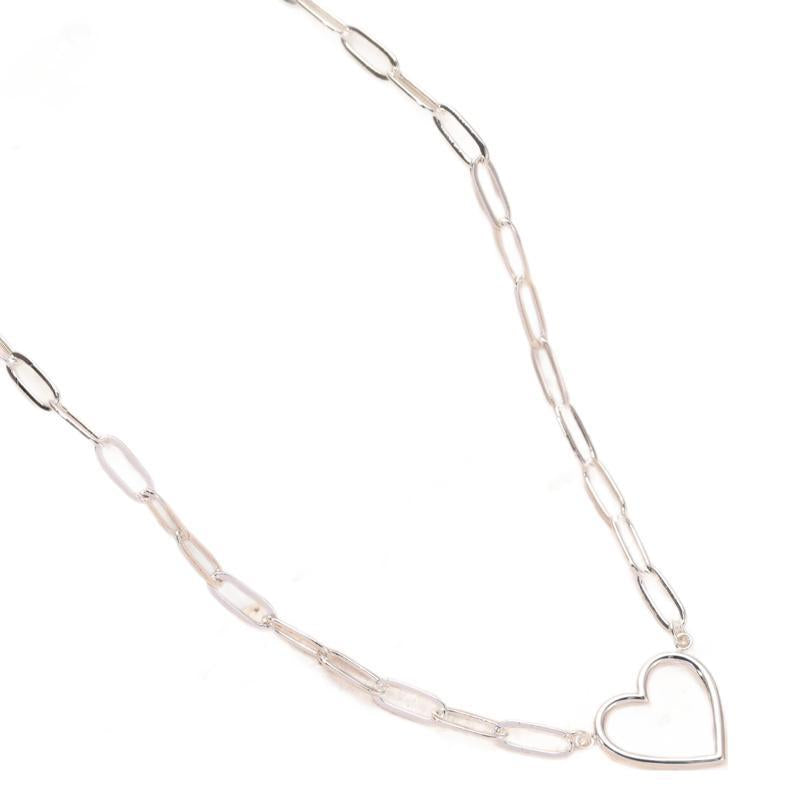 Open-Heart Link Chain Necklace