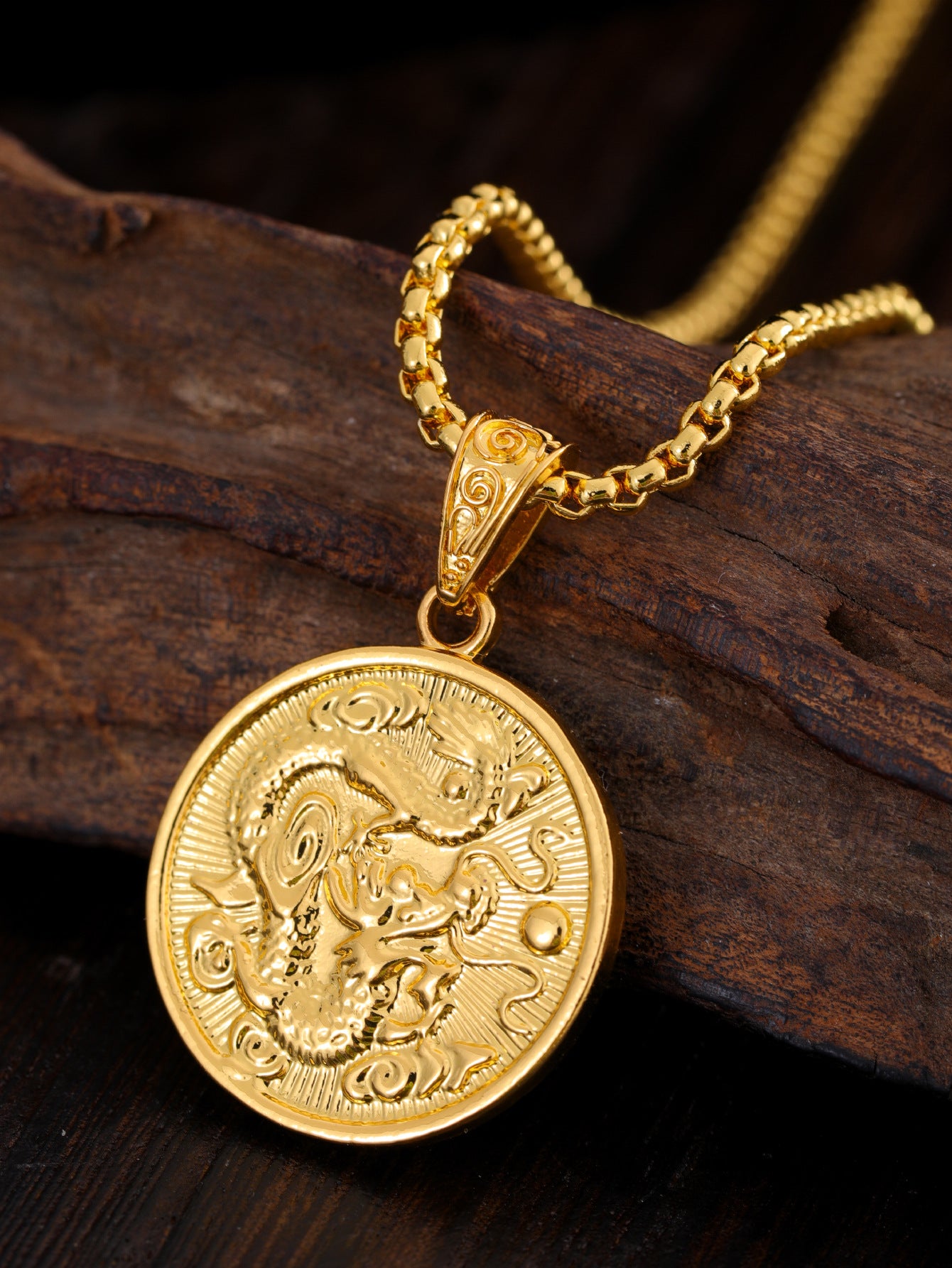 mperial Dragon Medallion Necklace