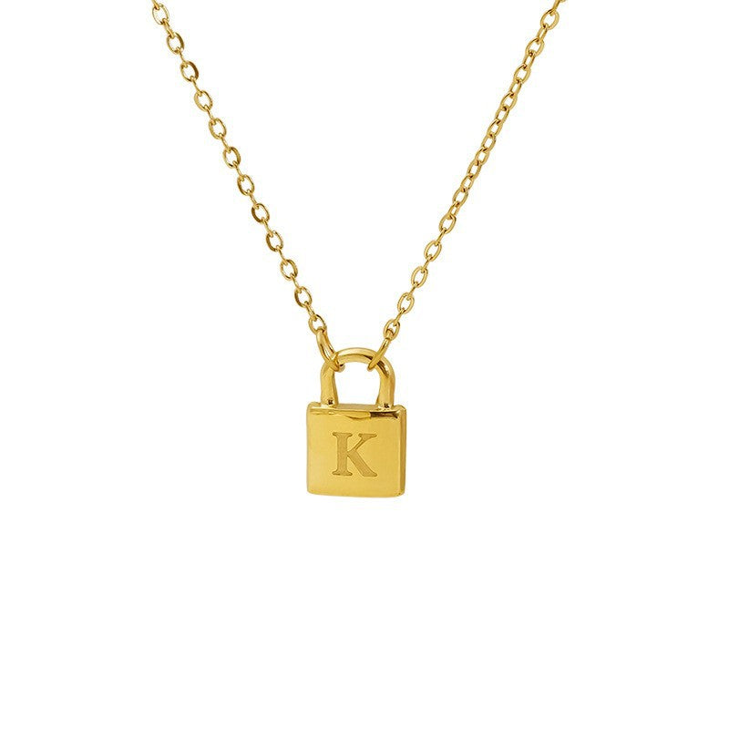 LetterPad A–Z Gold Padlock Necklace