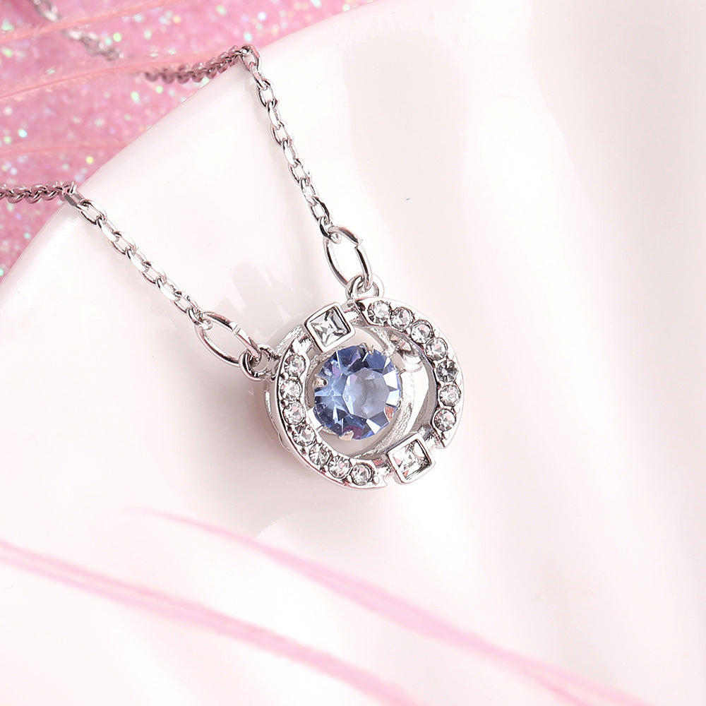 Radiant Crown Gem Necklace