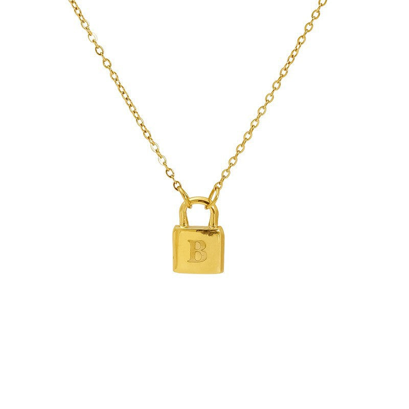 LetterPad A–Z Gold Padlock Necklace