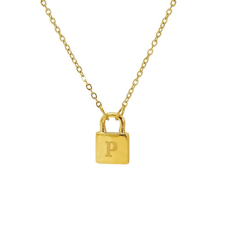 LetterPad A–Z Gold Padlock Necklace