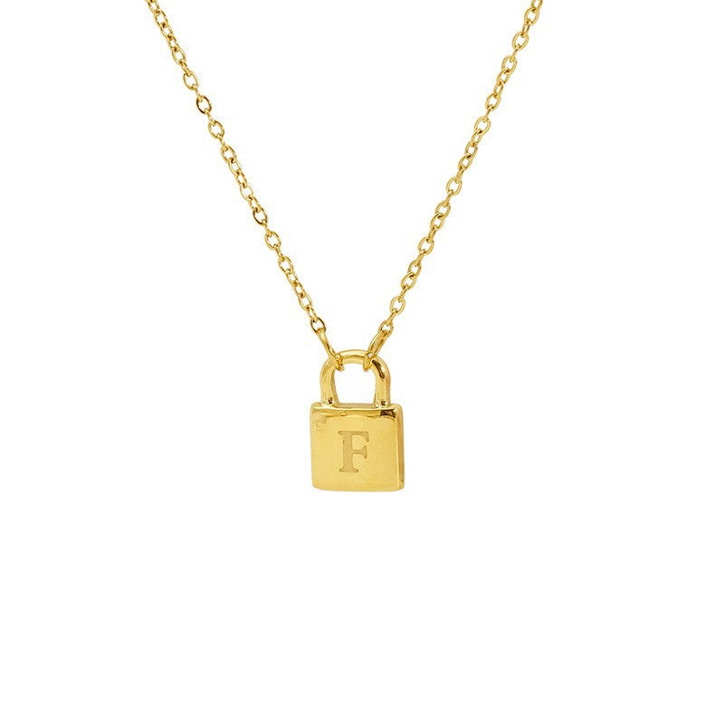 LetterPad A–Z Gold Padlock Necklace