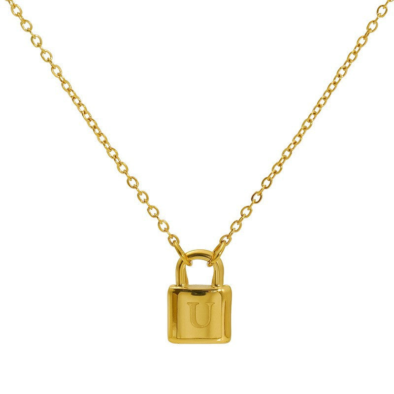 LetterPad A–Z Gold Padlock Necklace