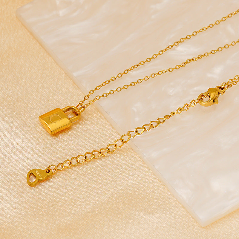 LetterPad A–Z Gold Padlock Necklace