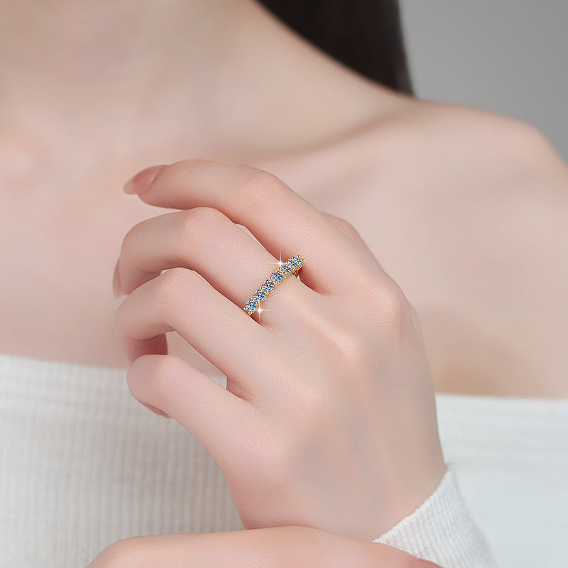 crowning Moissanite Ring