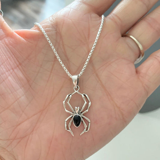 micro-set spider necklace