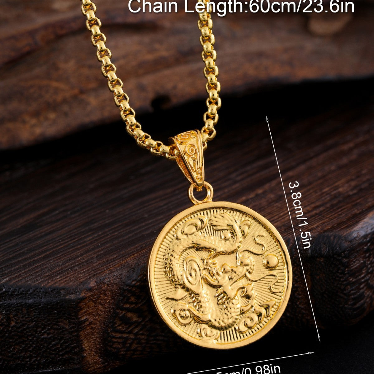 mperial Dragon Medallion Necklace