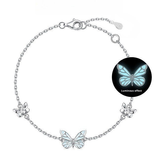 Luminous Butterfly Necklace & Bracelet Set
