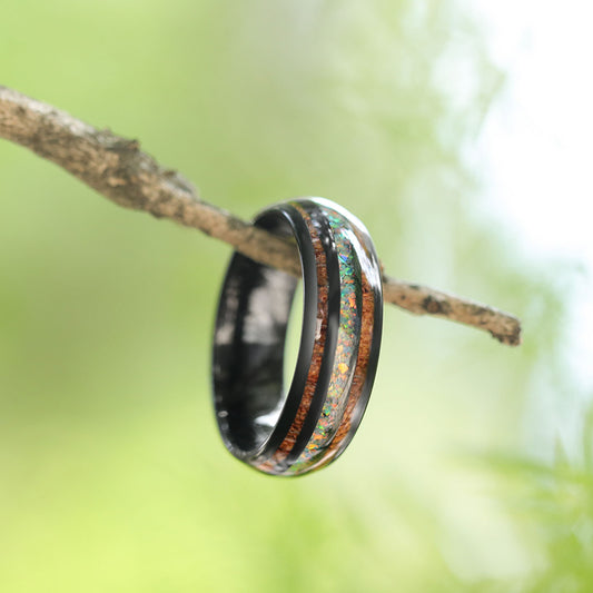 Woodland Ember Opal Ring