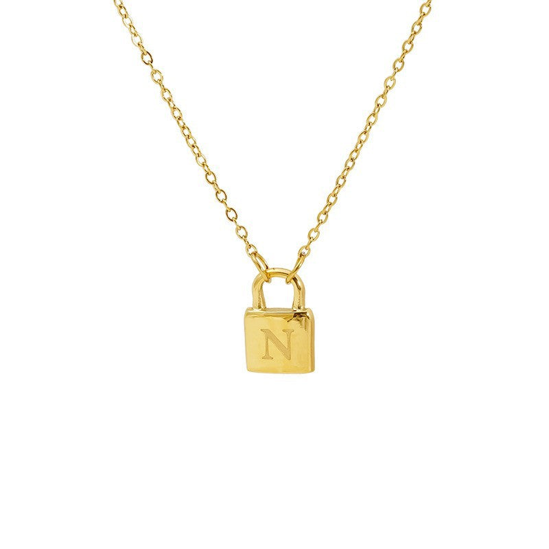 LetterPad A–Z Gold Padlock Necklace