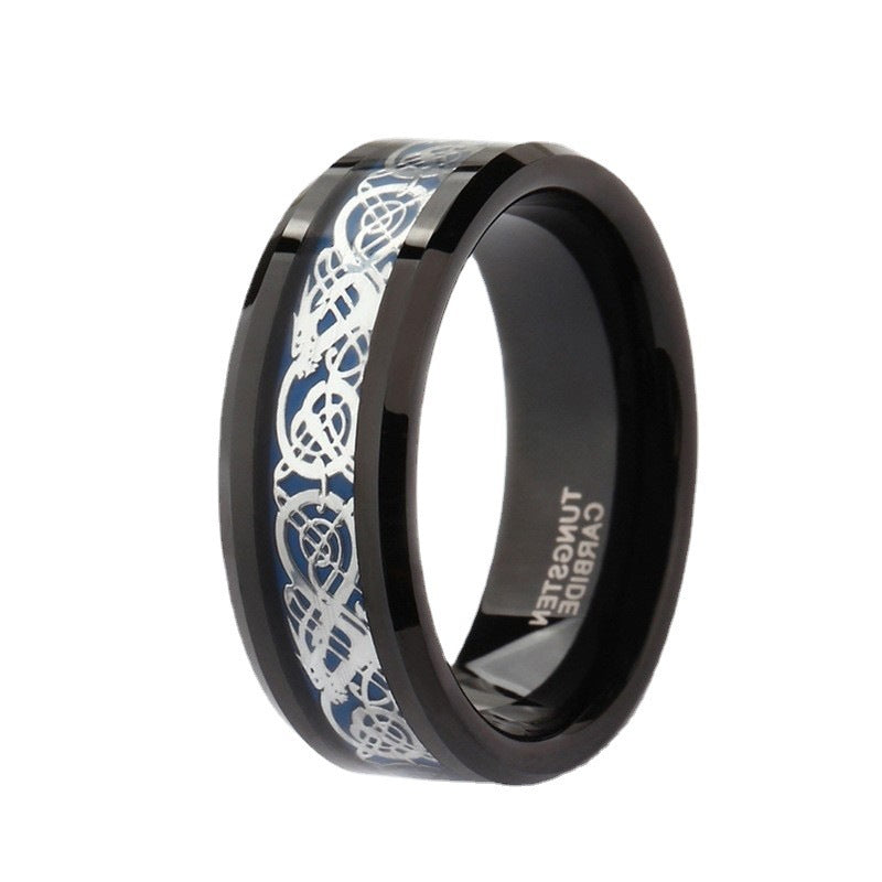 Midnight Dragon Tungsten Ring