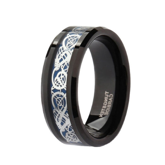 Midnight Dragon Tungsten Ring
