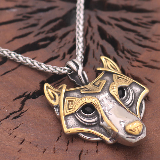 Nordic Wolf Guardian Necklace