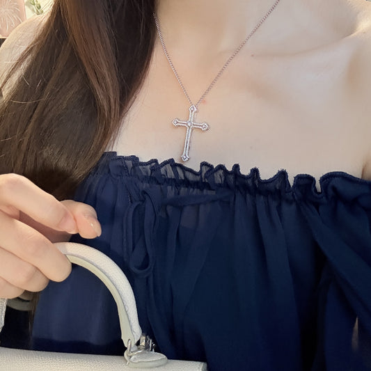Luminous Faith Crystal Cross Necklace